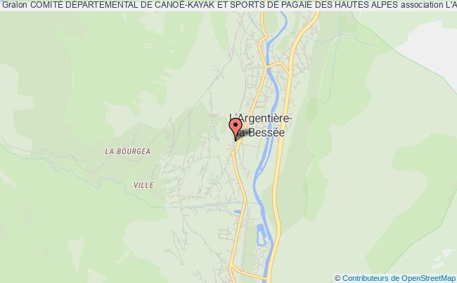 plan association ComitÉ DÉpartemental De CanoË-kayak Et Sports De Pagaie Des Hautes Alpes L'   Argentière-la-Bessée
