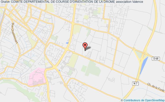 plan association Comite Departemental De Course D'orientation De La Drome Valence