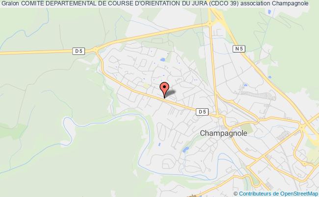 plan association Comite Departemental De Course D'orientation Du Jura (cdco 39) Champagnole