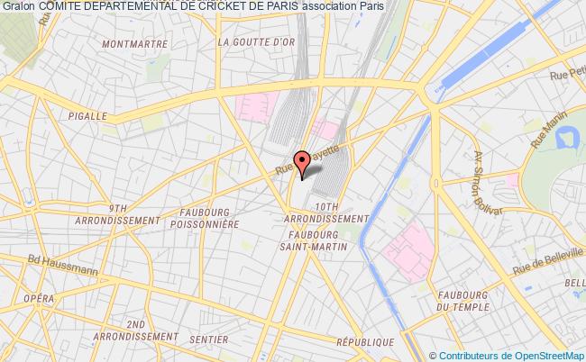 plan association Comite Departemental De Cricket De Paris Paris