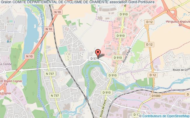 plan association Comite Departemental De Cyclisme De Charente Gond-Pontouvre