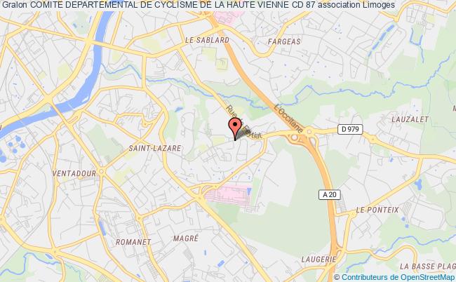 plan association Comite Departemental De Cyclisme De La Haute Vienne Cd 87 Limoges