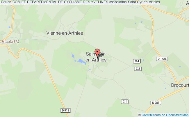 plan association Comite Departemental De Cyclisme Des Yvelines Saint-Cyr-en-Arthies