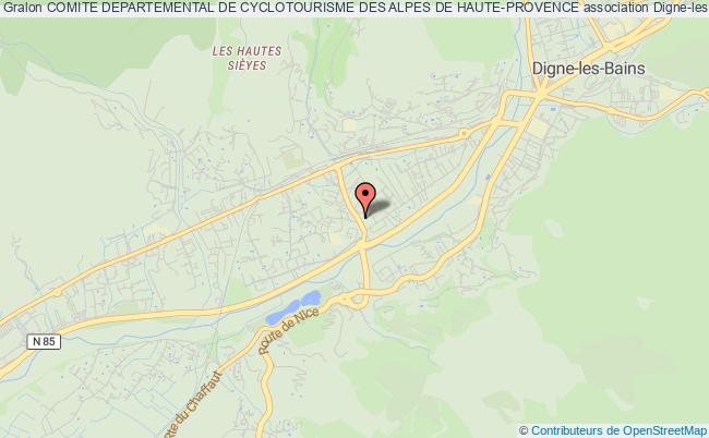plan association Comite Departemental De Cyclotourisme Des Alpes De Haute-provence Digne-les-Bains
