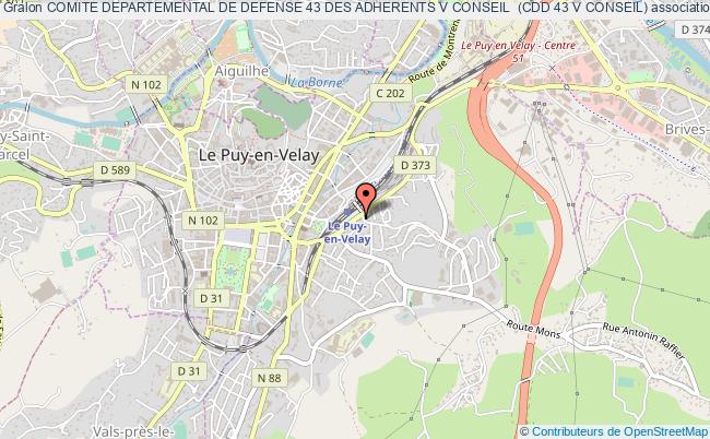 plan association Comite Departemental De Defense 43 Des Adherents V Conseil  (cdd 43 V Conseil) Le Puy-en-Velay