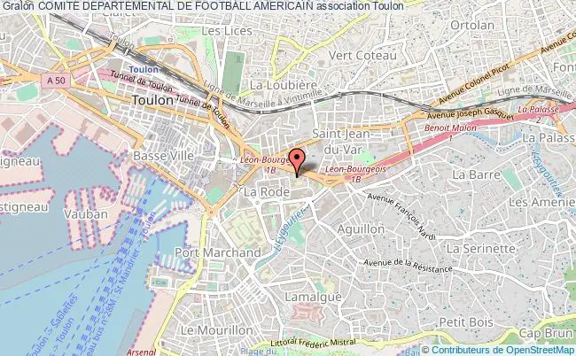 plan association Comite Departemental De Football Americain Toulon