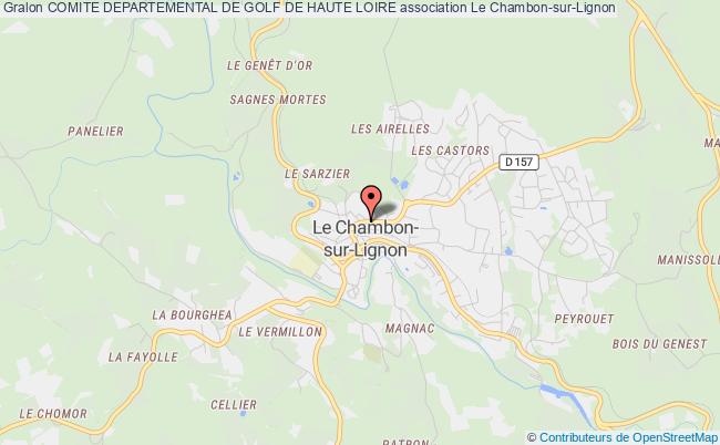 plan association Comite Departemental De Golf De Haute Loire Le Chambon-sur-Lignon