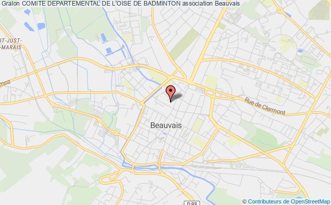 plan association Comite Departemental De L'oise De Badminton Beauvais