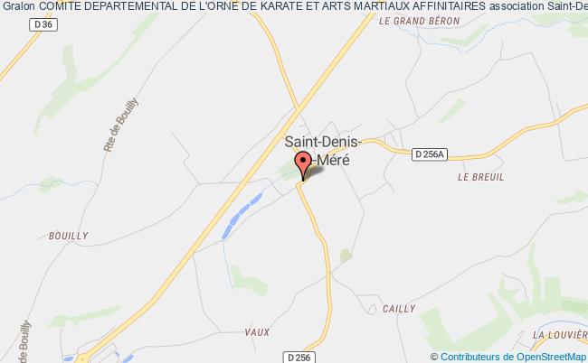 plan association Comite Departemental De L'orne De Karate Et Arts Martiaux Affinitaires Saint-Denis-de-Méré