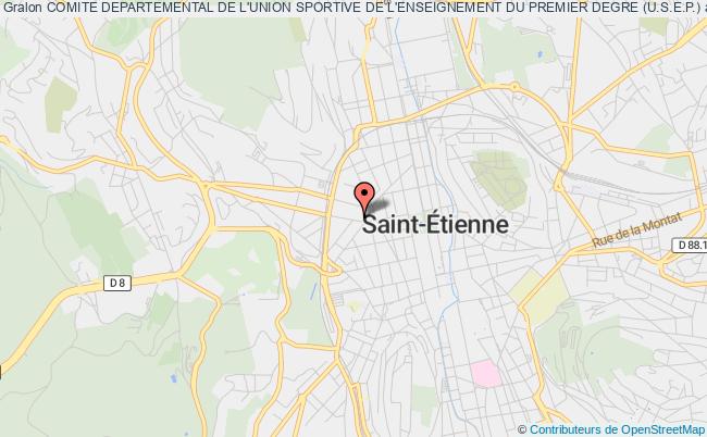 plan association Comite Departemental De L'union Sportive De L'enseignement Du Premier Degre (u.s.e.p.) Saint-Étienne