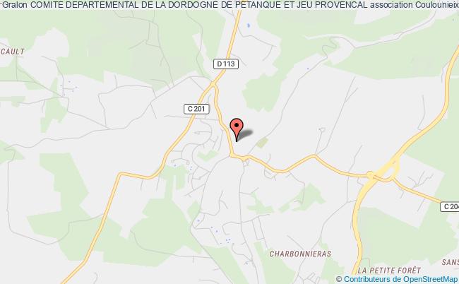 plan association Comite Departemental De La Dordogne De Petanque Et Jeu Provencal Coulounieix-Chamiers