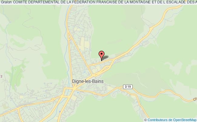 plan association Comite Departemental De La Federation Francaise De La Montagne Et De L Escalade Des Alpes De Haute Provence Digne-les-Bains