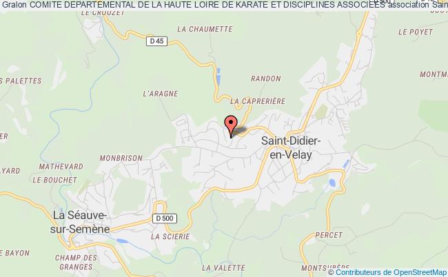 plan association Comite Departemental De La Haute Loire De Karate Et Disciplines Associees Saint-Didier-en-Velay