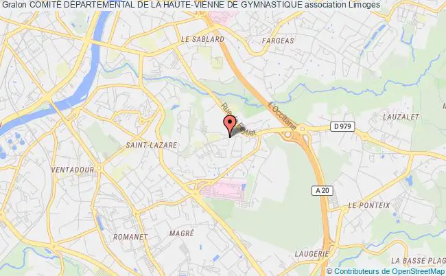 plan association ComitÉ DÉpartemental De La Haute-vienne De Gymnastique Limoges