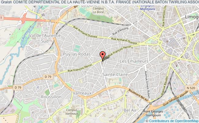 plan association ComitÉ DÉpartemental De La Haute-vienne N.b.t.a. France (nationale Baton Twirling Association) Limoges
