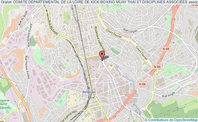 plan association Comite DÉpartemental De La Loire De Kick-boxing Muay ThaÏ Et Disciplines AssociÉes Saint-Étienne