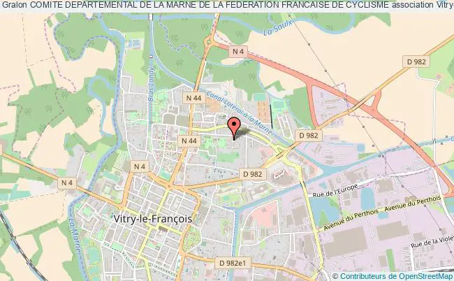 plan association Comite Departemental De La Marne De La Federation Francaise De Cyclisme Vitry-le-François