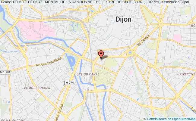 plan association Comite Departemental De La Randonnee Pedestre De Cote D'or (cdrp21) Dijon