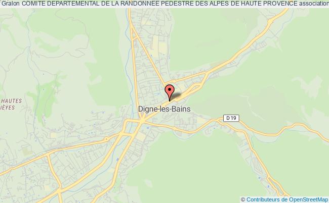plan association Comite Departemental De La Randonnee Pedestre Des Alpes De Haute Provence Digne-les-Bains