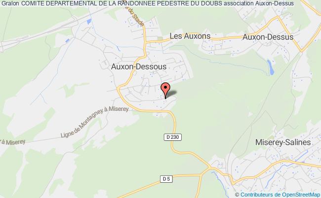 plan association Comite Departemental De La Randonnee Pedestre Du Doubs Les Auxons