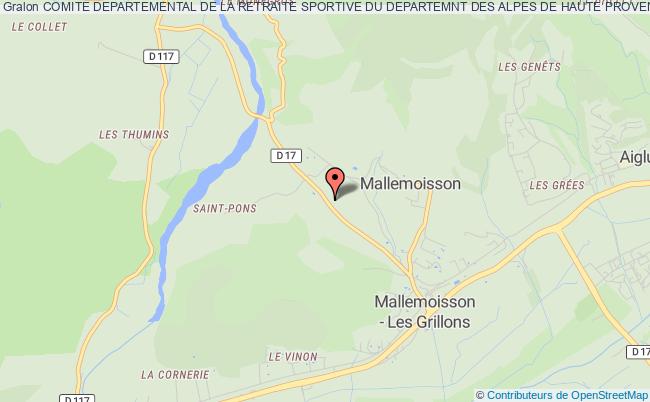 plan association Comite Departemental De La Retraite Sportive Du Departemnt Des Alpes De Haute Provence Mallemoisson