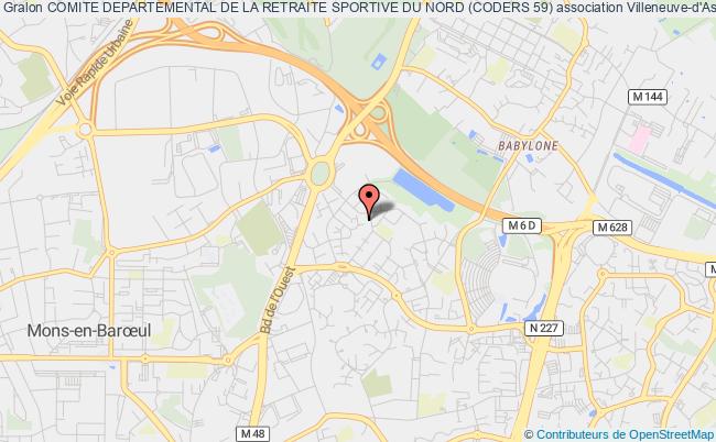 plan association Comite Departemental De La Retraite Sportive Du Nord (coders 59) Villeneuve-d'Ascq