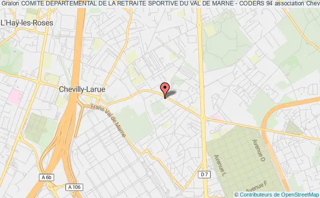 plan association Comite Departemental De La Retraite Sportive Du Val De Marne - Coders 94 Chevilly-Larue