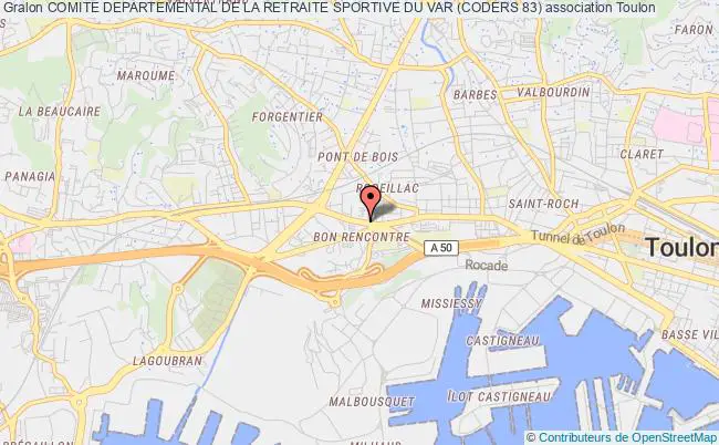 plan association Comite Departemental De La Retraite Sportive Du Var (coders 83) Toulon