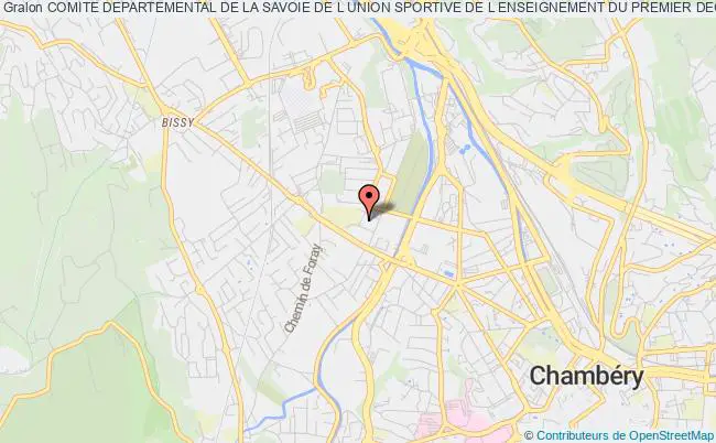 plan association Comite Departemental De La Savoie De L Union Sportive De L Enseignement Du Premier Degre Usep 73 Chambéry