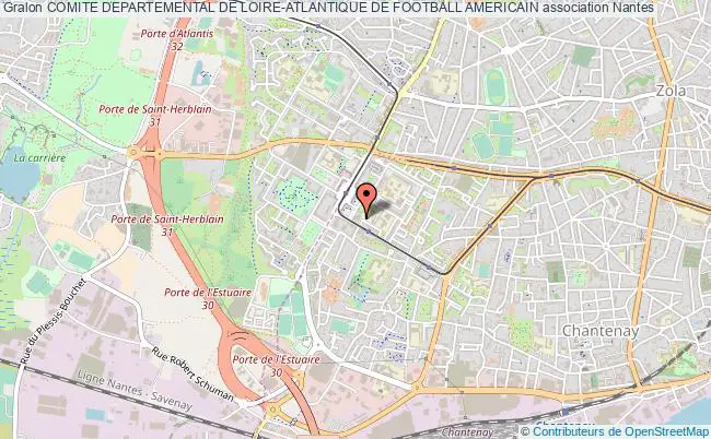 plan association Comite Departemental De Loire-atlantique De Football Americain Nantes