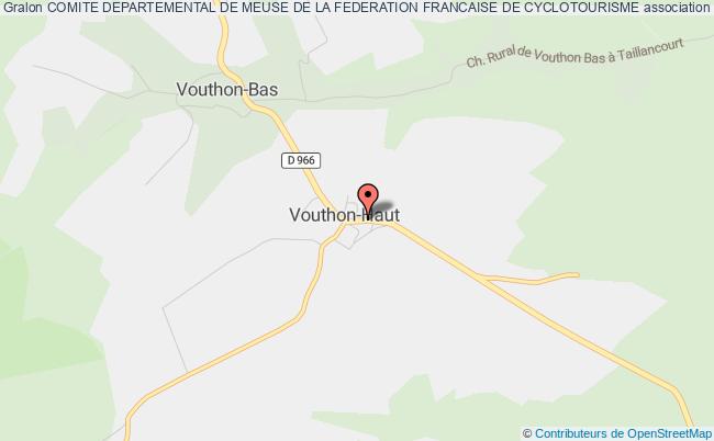 plan association Comite Departemental De Meuse De La Federation Francaise De Cyclotourisme Vouthon-Haut
