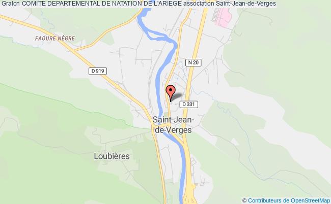 plan association Comite Departemental De Natation De L'ariege Saint-Jean-de-Verges