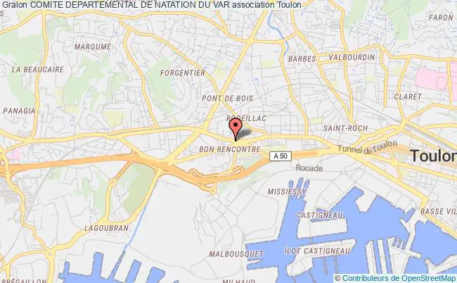 plan association Comite Departemental De Natation Du Var Toulon