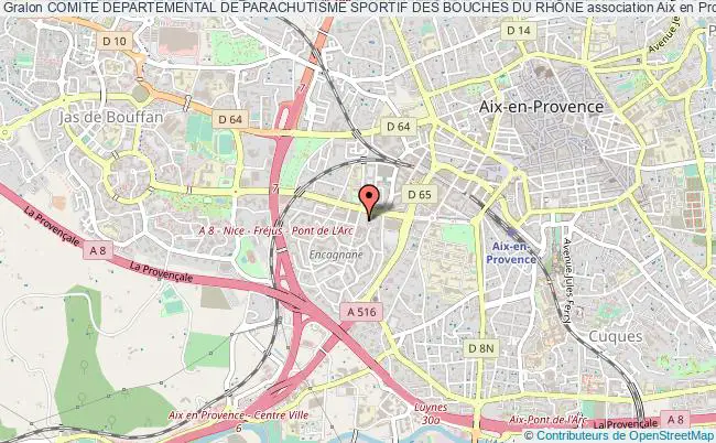 plan association Comite Departemental De Parachutisme Sportif Des Bouches Du RhÔne Aix-en-Provence