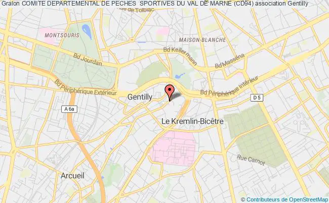 plan association Comite Departemental De Peches  Sportives Du Val De Marne (cd94) Gentilly
