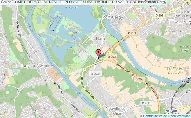 plan association Comite Departemental De Plongee Subaquatique Du Val D'oise Cergy-Pontoise Cedex
