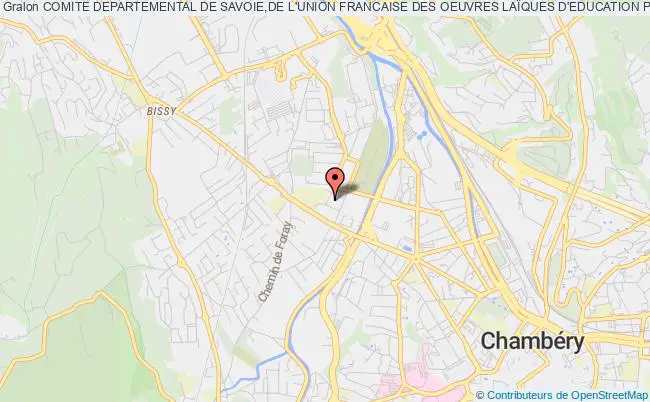 plan association Comite Departemental De Savoie,de L'union Francaise Des Oeuvres LaÏques D'education Physique (ufolep) Chambéry