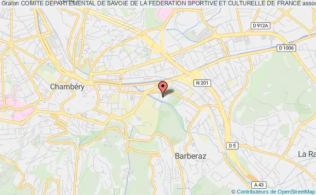 plan association Comite Departemental De Savoie De La Federation Sportive Et Culturelle De France Chambéry