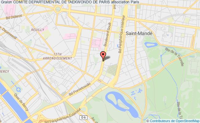 plan association Comite Departemental De Taekwondo De Paris Paris
