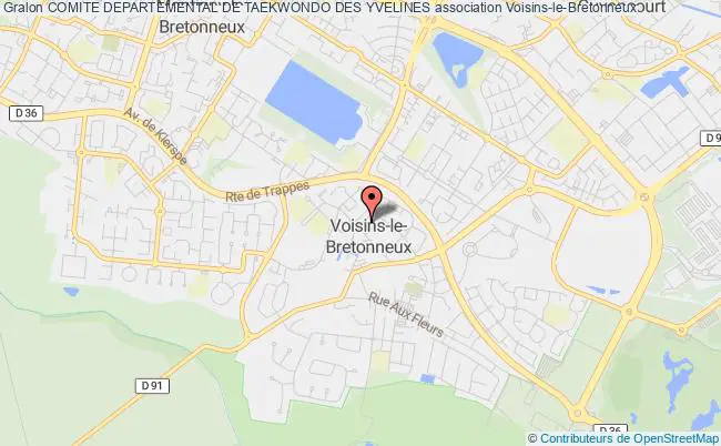 plan association Comite Departemental De Taekwondo Des Yvelines Voisins-le-Bretonneux