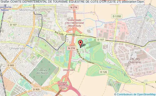 plan association Comite Departemental De Tourisme Equestre De Cote D'or (cdte 21) Dijon