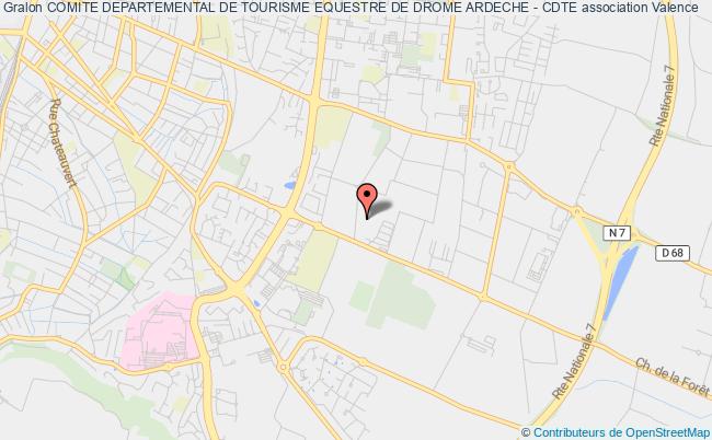 plan association Comite Departemental De Tourisme Equestre De Drome Ardeche - Cdte Valence