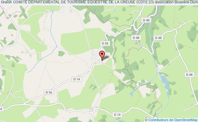 plan association Comite Departemental De Tourisme Equestre De La Creuse (cdte 23) Bussière-Dunoise