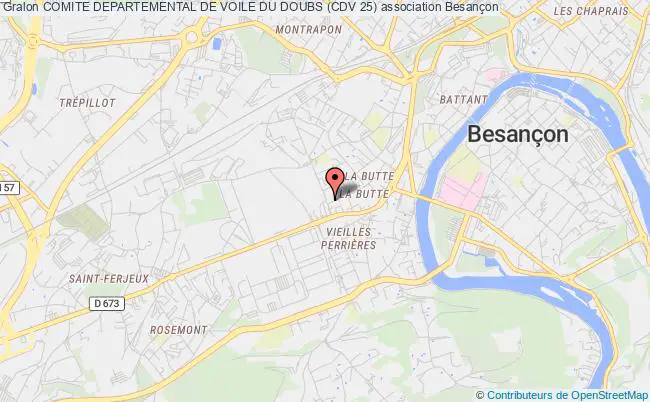 plan association Comite Departemental De Voile Du Doubs (cdv 25) Besançon