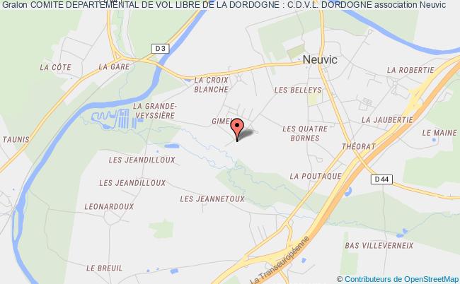 plan association Comite Departemental De Vol Libre De La Dordogne : C.d.v.l. Dordogne Neuvic