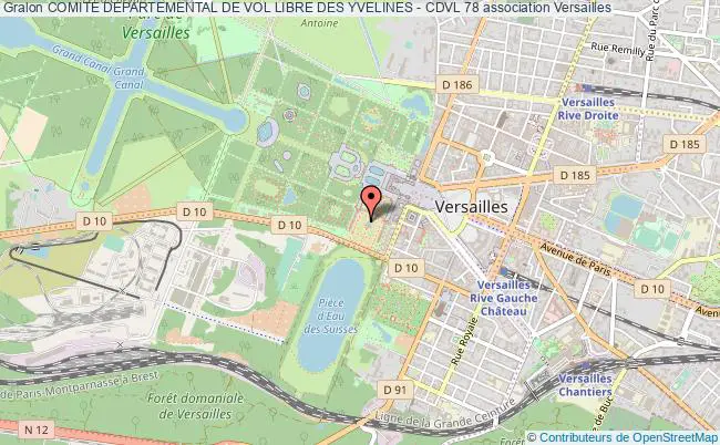plan association Comite Departemental De Vol Libre Des Yvelines - Cdvl 78 Versailles