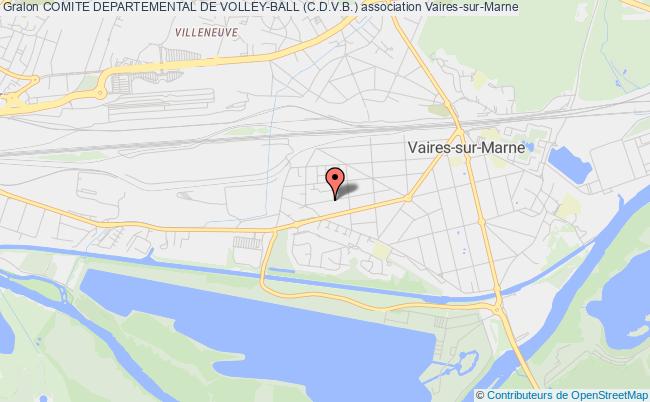 plan association Comite Departemental De Volley-ball (c.d.v.b.) Vaires-sur-Marne