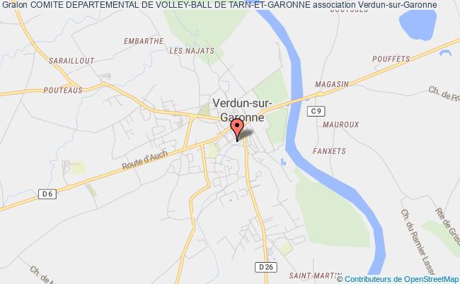 plan association Comite Departemental De Volley-ball De Tarn-et-garonne Verdun-sur-Garonne