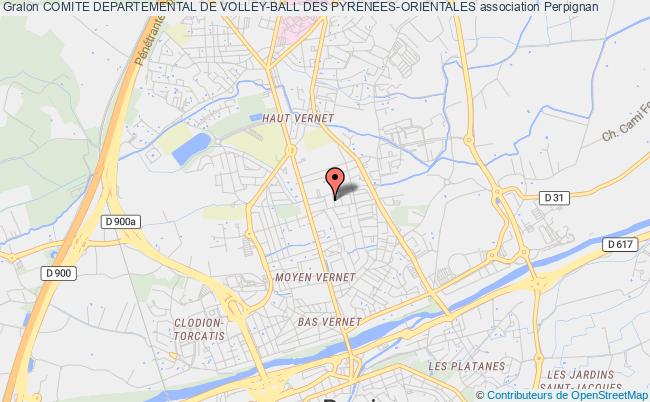 plan association Comite Departemental De Volley-ball Des Pyrenees-orientales Perpignan