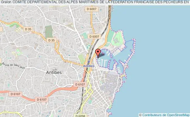 plan association Comite Departemental Des Alpes Maritimes De La Federation Francaise Des Pecheurs En Mer Antibes